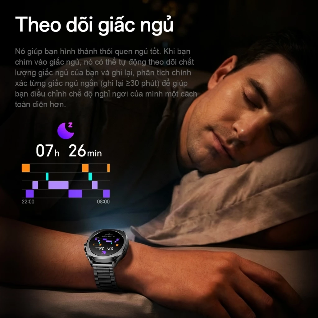Theo dõi giấc ngủ, ghi lại cả giấc ngủ trưa từ 30 phút